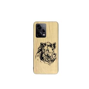 Enowood Xiaomi Redmi Note Handmade Wooden Phone Case - Boar2 - Redmi Note 7 Pro - Charm