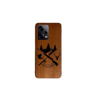 Enowood Xiaomi Redmi Note Handmade Wooden Phone Case - Hunting - Redmi Note 10 Pro - Makore