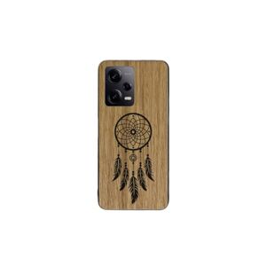 Enowood Xiaomi Redmi Note Handmade Wooden Phone Case - Dream Catcher - Redmi Note 10 Pro - Oak