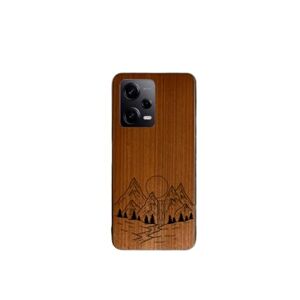 Enowood Xiaomi Redmi Note Handmade Wooden Phone Case - Waterfall - Redmi Note 10 - Makore