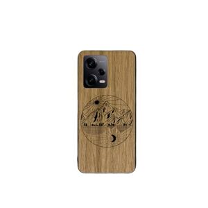 Enowood Xiaomi Redmi Note Handmade Wooden Phone Case - Landscape2 - Redmi Note 8T - Oak