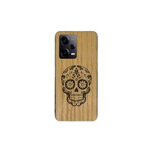 Enowood Xiaomi Redmi Note Handmade Wooden Phone Case - Mexican Skull - Redmi Note 10 Pro - Ash