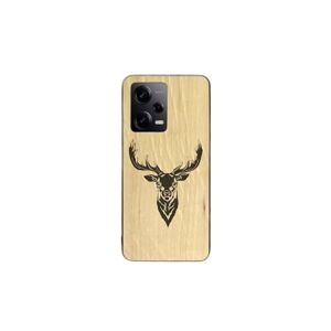 Enowood Xiaomi Redmi Note Handmade Wooden Phone Case - Deer Engraving - Redmi Note 10 - Charm