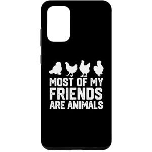 chicken lover chiken smile happy chiken Galaxy S20+ funny Most Of My Friends Are Animals chickens Case