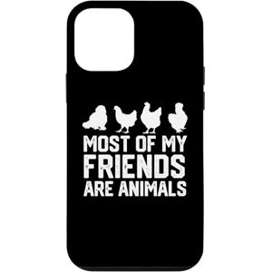 chicken lover chiken smile happy chiken iPhone 12 mini funny Most Of My Friends Are Animals chickens Case