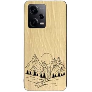 Enowood Xiaomi Redmi Note Handmade Wooden Phone Case - Waterfall - Redmi Note 10 - Charm