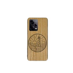 Enowood Xiaomi Redmi Note Handmade Wooden Phone Case - Headlight - Redmi Note 10 - Ash