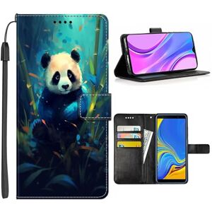 Elgzigok Wallet Phone Case for Samsung Galaxy S24 S23 S23+ S22 S22+ S21 S21+ S20 S20+ S10 S10+ S9 S9+ S8 S7 edge S6 Plus Ultra FE S10e 4G/5G with Panda-AZ263 PU Leather with Card Holder