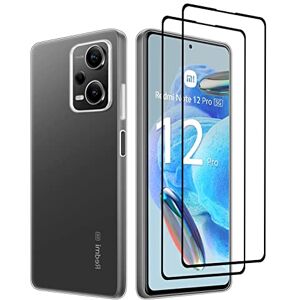 32nd Clear Gel Series - Ultra-Thin Transparent TPU Case Cover With 2 X Tempered Glass Screen Protectors for Xiaomi Redmi Note 12 Pro - Clear