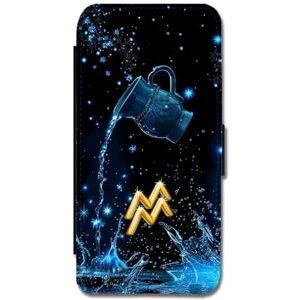 Giftoyo Zodiac Aquarius Flip Wallet Case for Samsung Galaxy S20