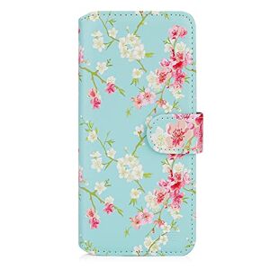 32nd Floral Series 2.0 - Design PU Leather Book Wallet Case Cover for Xiaomi Redmi Note 11 Pro & Redmi Note 11 Pro+, Designer Flower Pattern Wallet Style Flip Case With Card Slots - Spring Blue
