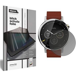 dipos I Privacy Filter compatible with Motorola Moto 360 (2019) Screen Protector Anti-Spy 4-Way Protection