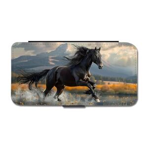 Giftoyo Black Horse Flip Wallet Case for Samsung Galaxy S20 Ultra