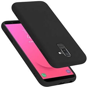 cadorabo Case works with Samsung Galaxy A6 PLUS / J8 in LIQUID BLACK - Shockproof and Scratch Resistant TPU Silicone Cover - Ultra Slim Protective Gel Shell Bumper Back Skin