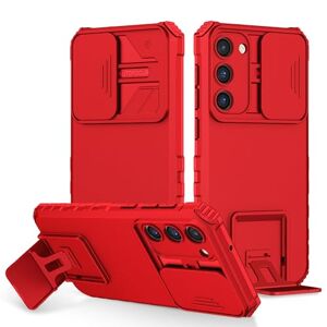 SHAMMA for Galaxy S23 FE S711 S711B/DS Case Compatible with Samsung Galaxy S23 FE Phone Case Cover [PC backptare + TPU soft shell+Ring stand] LTW-GZ red