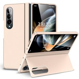 LXYUTY for Samsung Galaxy Z Fold 5/4/3 Case,Ultimate Touch Feeling PC Bracket Folding Anti-Fall Full Protection Cover,Rose Gold,for Galaxy Z Fold 4