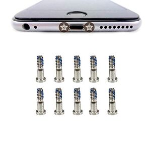 TechZone 10 x Bottom Pentalobe Silver Screws set for Apple iPhone 6 4.7" & iPhone 6 Plus 5.5" Models A1549 A1586 A1589 A1522 A1524 A1593