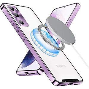 generic HERCN Metal Case for Samsung Galaxy S20 FE 2022/2020 / 4G / 5G 6.5", Slim Aviation Aluminum Metal Bumper Cover Compatible with Magnetic Magsafe Case Built-in Camera Lens Film (Purple)