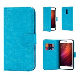 32nd Book Wallet PU Leather Flip Case Cover For Xiaomi Redmi Note 4, Design With Card Slot and Magnetic Closure - Light Blue