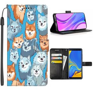 Elgzigok Wallet Phone Case for Samsung Galaxy Note 20 Note 20 Ultra Note 10 Note 10+ Note 8 Note 9 4G/5G with Wolf-AO19 PU Leather with Card Holder