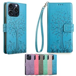 Generic for Galaxy S23 FE 5G Case Compatible with Samsung Galaxy S23 FE 5G Phone Case Cover [TPU shell + PU leather] [Tree of Life for Women] SMSGK1-blue