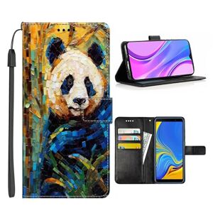 Elgzigok Wallet Phone Case for Samsung Galaxy S24 S23 S23+ S22 S22+ S21 S21+ S20 S20+ S10 S10+ S9 S9+ S8 S7 edge S6 Plus Ultra FE S10e 4G/5G with Panda-AZ544 PU Leather with Card Holder
