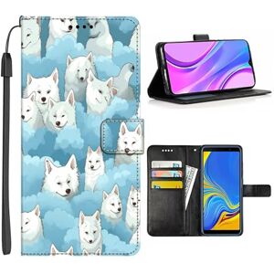 Elgzigok Wallet Phone Case for Samsung Galaxy A3 A30 A30S A31 A32 A33 A34 A40 A42 A43 A44 A5 A50 A51 A52 A53 A54 4G/5G with Wolf-AO20 PU Leather with Card Holder