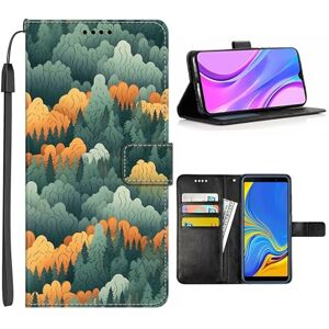 Elgzigok Wallet Phone Case for Samsung Galaxy Note 20 Note 20 Ultra Note 10 Note 10+ Note 8 Note 9 4G/5G with Tree-AO6 PU Leather with Card Holder