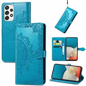 Hülle&#174; 3D Relief Patterns Flip Wallet Case Compatible for Samsung Galaxy A73 5G (Pattern 4)