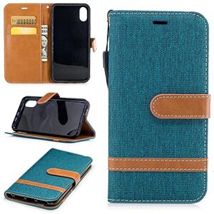 Apple iPhone X (5.8") case,[FQY-TEC][Green]D[Synthetic Leather]and[TPU]Wallet,Card slot,Support Case for Apple iPhone X (5.8")