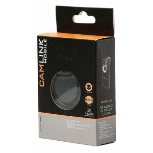 Aquarius Camlink 2 In 1 Objective Lens Macro / Wide Angle For Mobile Phone - Silver - One Size