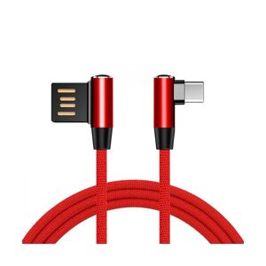 Aquarius Flexible And Wrest Resistant Universal Type-C Aluminium Cable, Red - One Size