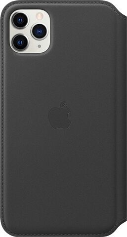 Refurbished: Apple iPhone 11 Pro Max Leather Folio Case, - Black