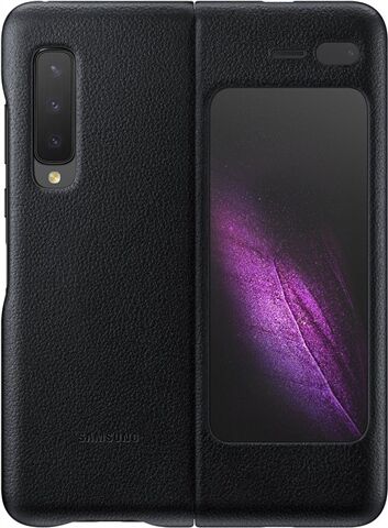 Refurbished: Samsung Galaxy Fold 5G EF-VF907 Leather Case - Black