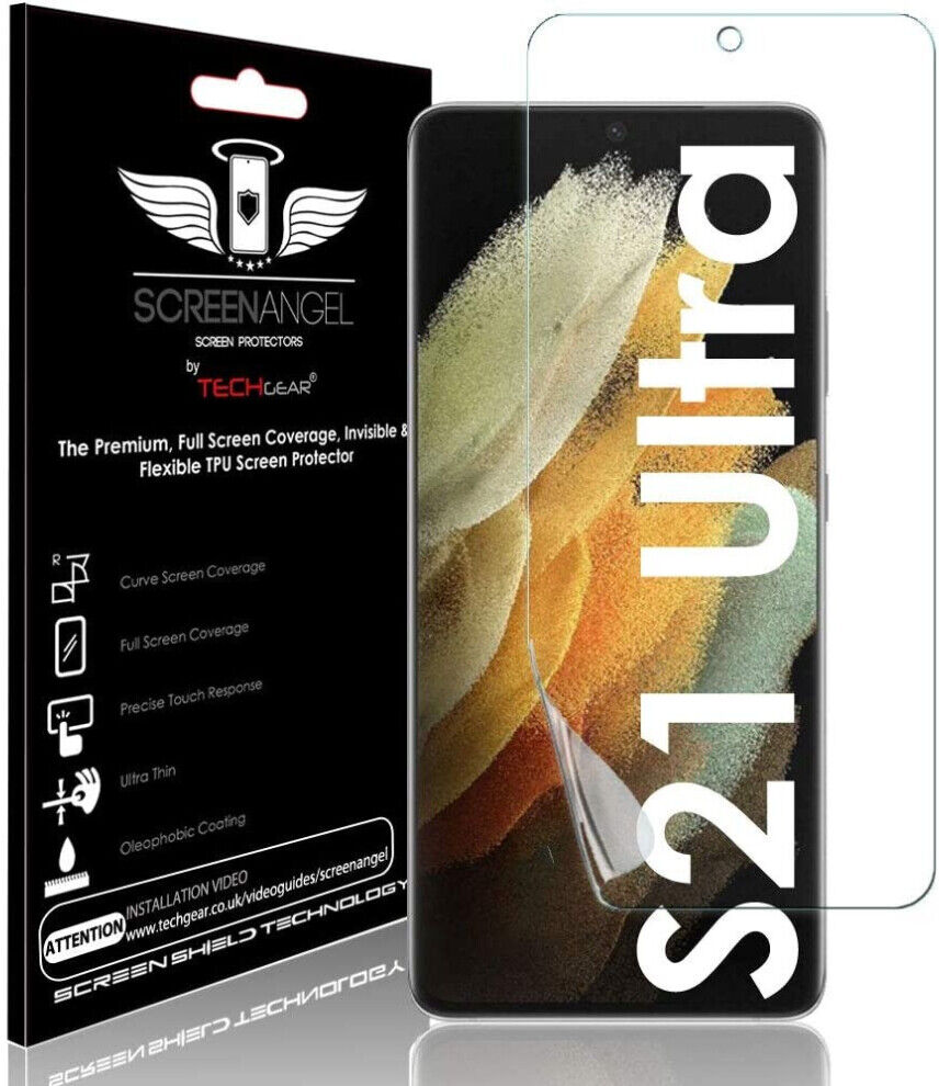 TECHGEAR Screen Protector fits Samsung Galaxy S21 [Screen Angel Edition][Case Fr