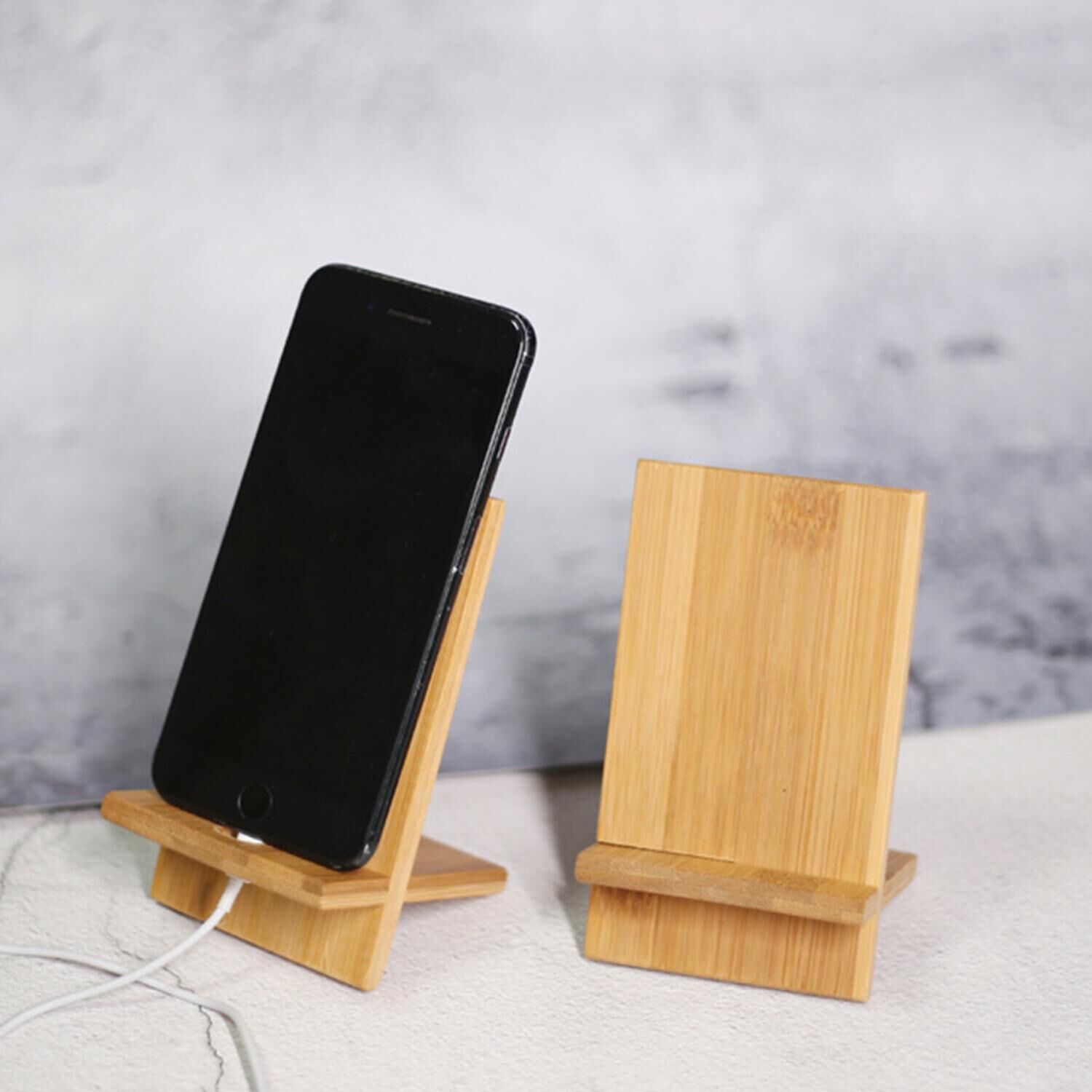 Cmperipheral Bamboo Wooden Cell Phone Stand Tablet Stand Phone Dock : Cradle Holder Stand Compatible with Pad