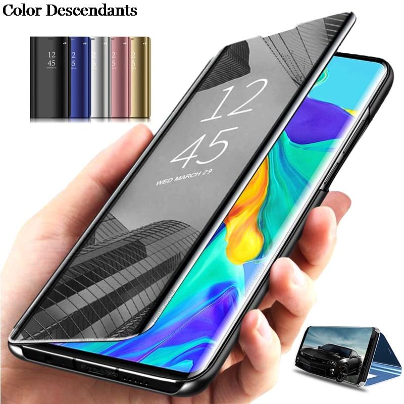 C-CE1 Smart Mirror Flip Case For Samsung Galaxy S20 Ultra 5G S10 plus note 10 lite note10 light s 10 20 stand book phone Cover coque