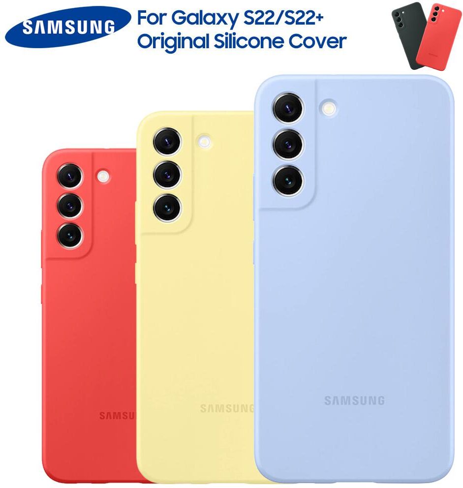 Samsung Original Liquid Silicone Case For Samsung Galaxy S22 S22+ S22 Plus Silky Soft-Touch Silicone Phone Protective Cover Case