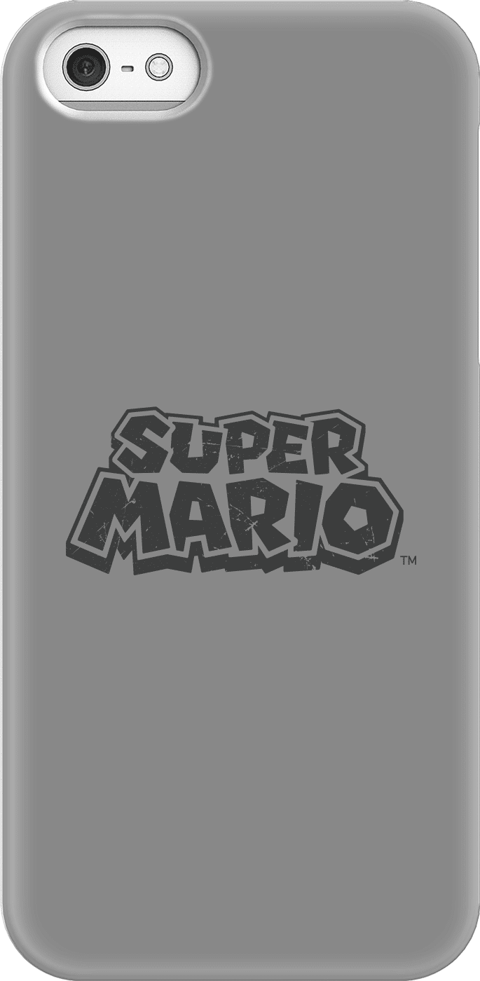 Nintendo Super Mario Distressed Logo Phone Case - iPhone 5/5s - Snap Case - Matte