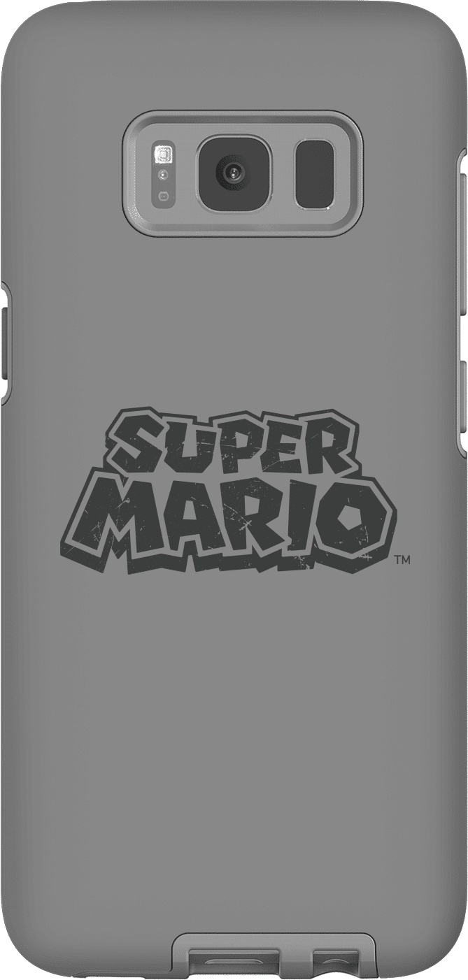 Nintendo Super Mario Distressed Logo Phone Case - Samsung S8 - Tough Case - Matte