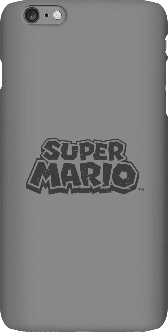 Nintendo Super Mario Distressed Logo Phone Case - iPhone 6 Plus - Snap Case - Gloss