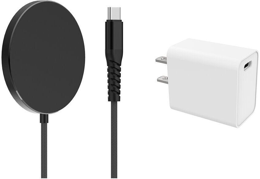 Posh Tech Magnetic Wireless Charging For Iphone 12/13 Series With Type-C Power Adapter Black NoSize