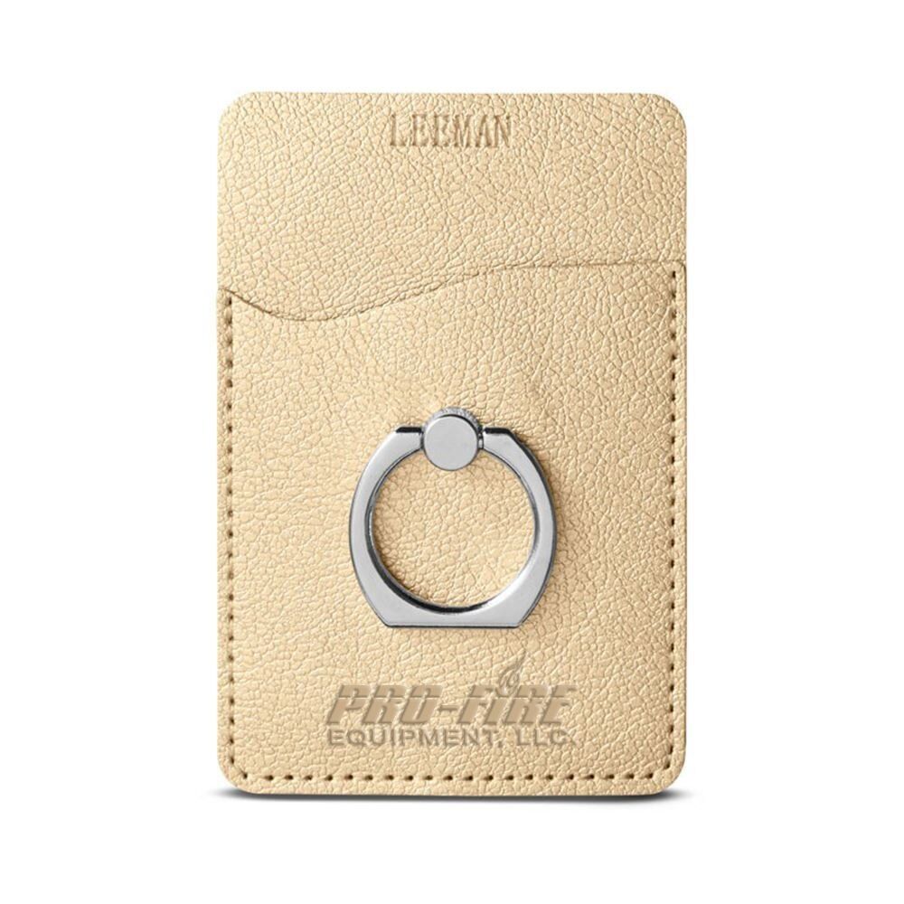 Positive Promotions 50 Leeman Shimmer Card Holders With Metal Ring Phone Stand - Personalization Available