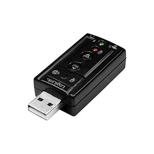 Logilink USB Soundkarte mit Virtual 7.1 Soundeffekt, Lautsprecher/Mikrofon/Headset/IP Telefon mit dem PC Verbinden