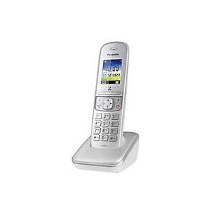 Panasonic KX-TGH710G - Schnurlostelefon mit Rufnummernanzeige/Anklopffunktion - DECTGAP - dreiweg Anruffunktion - Silver Pearl