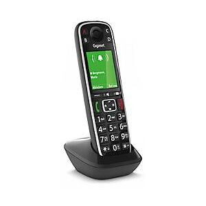 Universal Mobilteil Gigaset E720HX, analog & Bluetooth, erweitert DECT/GAP Telefonbasen & Router, Telefonbuch, 2,2″ Farbdisplay, Reichweite bis 50/300 m, Sprechzeit bis 14 h, inkl. Ladeschale, schwarz