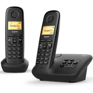 Siemens Gigaset A270 A Duo med telefonsvarer Sort