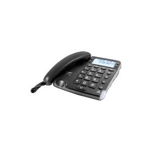 DORO Magna 4000 - Telefon med ledning med opkalds-ID/opkald venter - sort