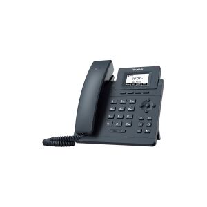 Yealink SIP-T30P SIP-telefon, PoE, 2,3'' 132x64 nepodsv. LCD-skærm, 1 x SIP-eksk., 100M Eth