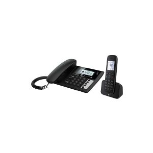 Telekom Sinus PA 207 plus 1 sort (kombination af bordtelefon og håndsæt)